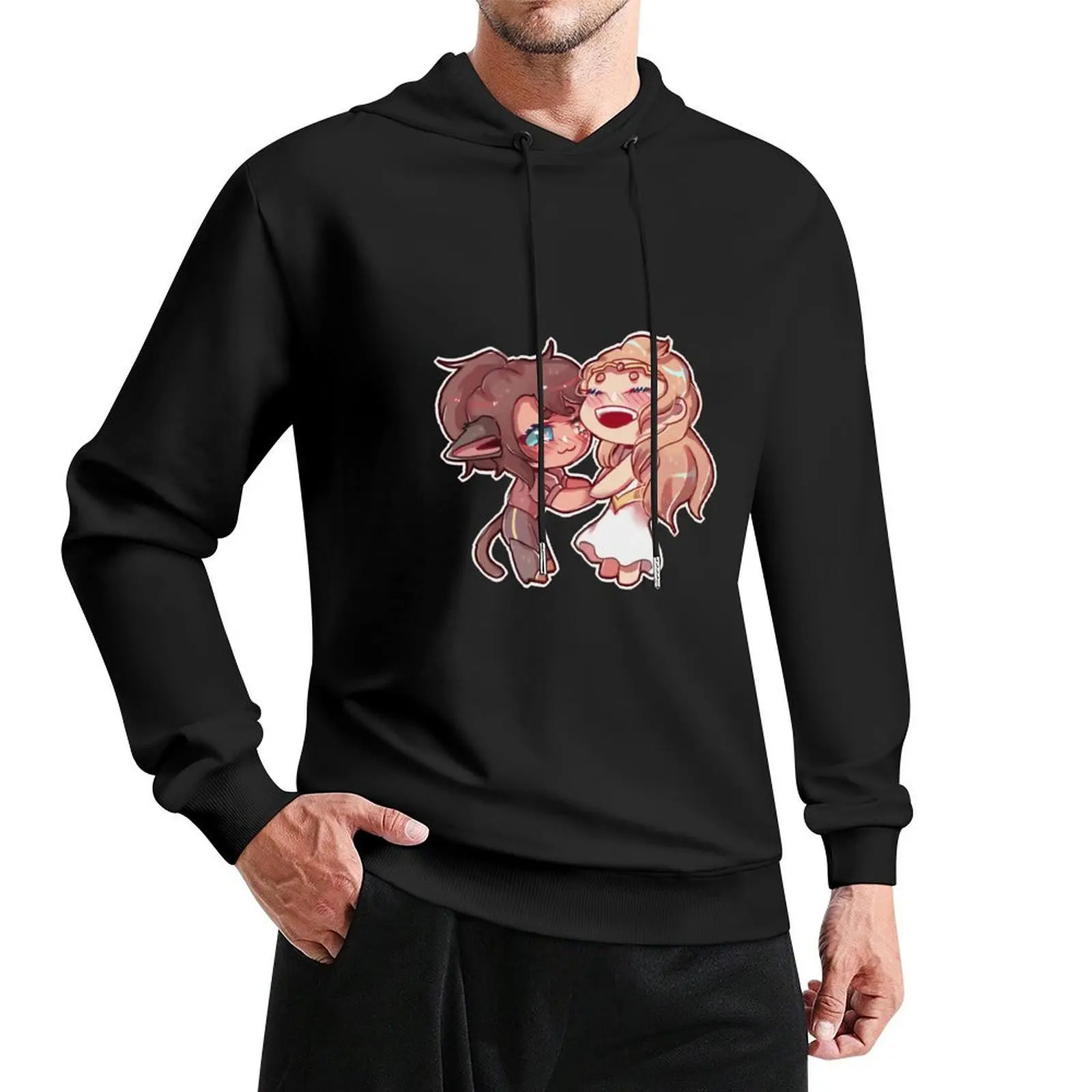 

she-ra future catradora chibi sticker Pullover Hoodie men's sweat-shirt set autumn new products hoodie