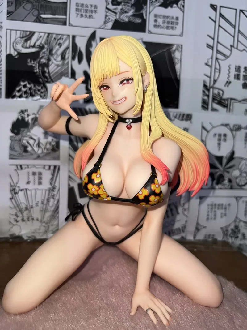 18cm Anime Gk Figure Marin Kitagawa Bikini Version My Dress Up Darling Pvc Collectible Statue Desktop Ornament For Collectors view 5