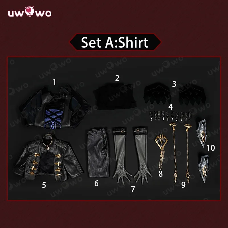 UWOWO Collab Series:Capitano Косплей Игра Genshin Impact Fatui Harbingers Il Capitan Косплей Костюм Новый наряд Хэллоуин Cos