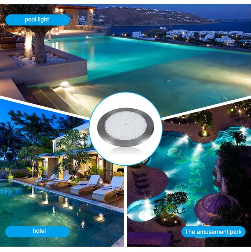 Imagem -03 - Rgb Led Piscina Luz 12v Impermeável Montado na Parede Luz Subaquática Cor Lagoa Piscina Decoração Controle Remoto App Festa 18w