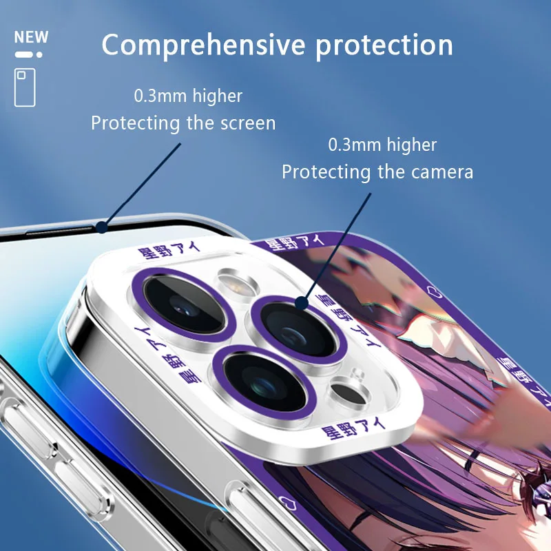 Anime Hoshino Ai Silicone Case for OnePlus 8 8T 9 10 Pro 11 9R 9RT Nord Ace 2 2V One Plus 1+9R 1+8T 1+10Pro 1+11 1+Ace2 Cover