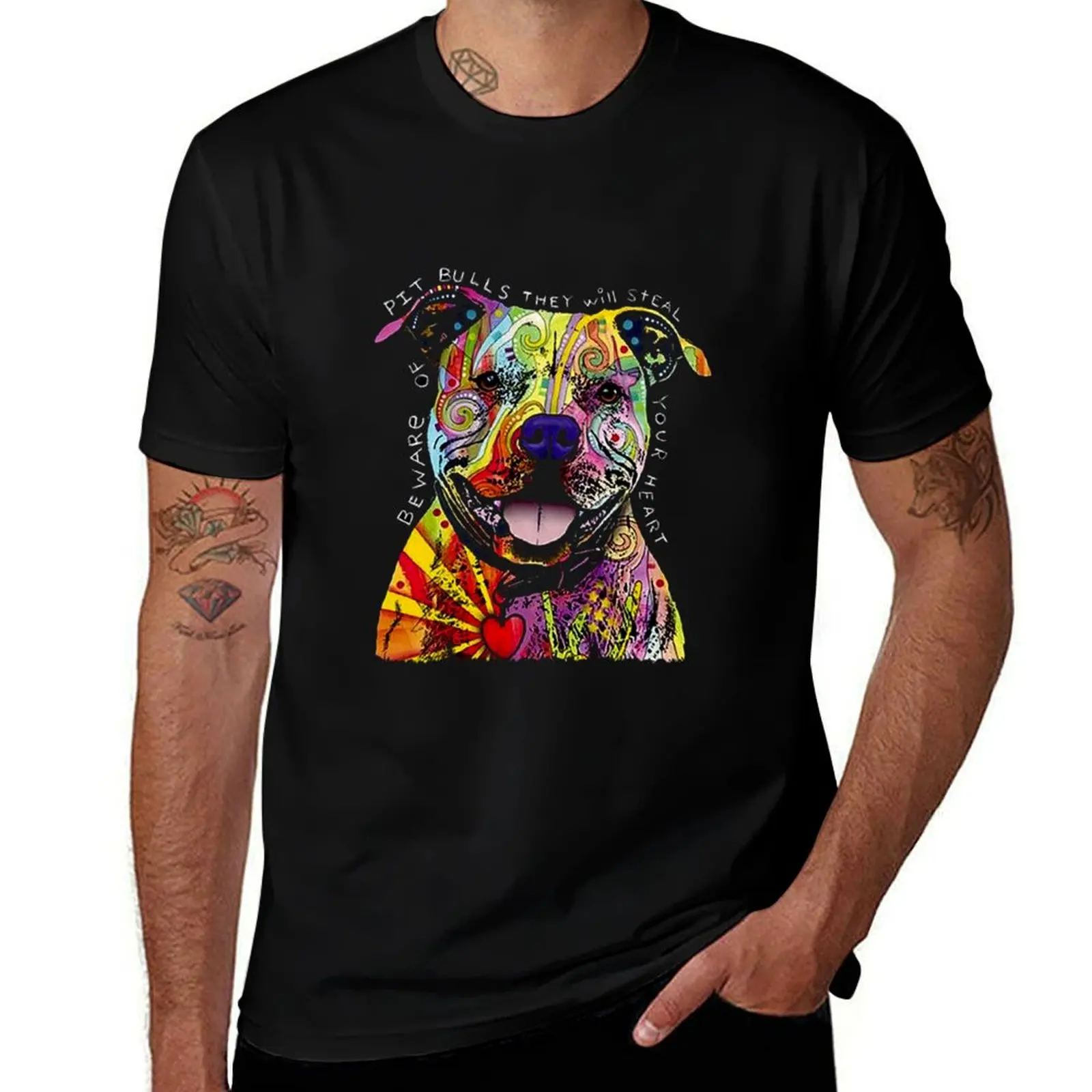 

Beware of Pit Bulls Dean Russo Dog Canine T-Shirt Louboutins new gifts and t-shirts korean fashion T-shirt men