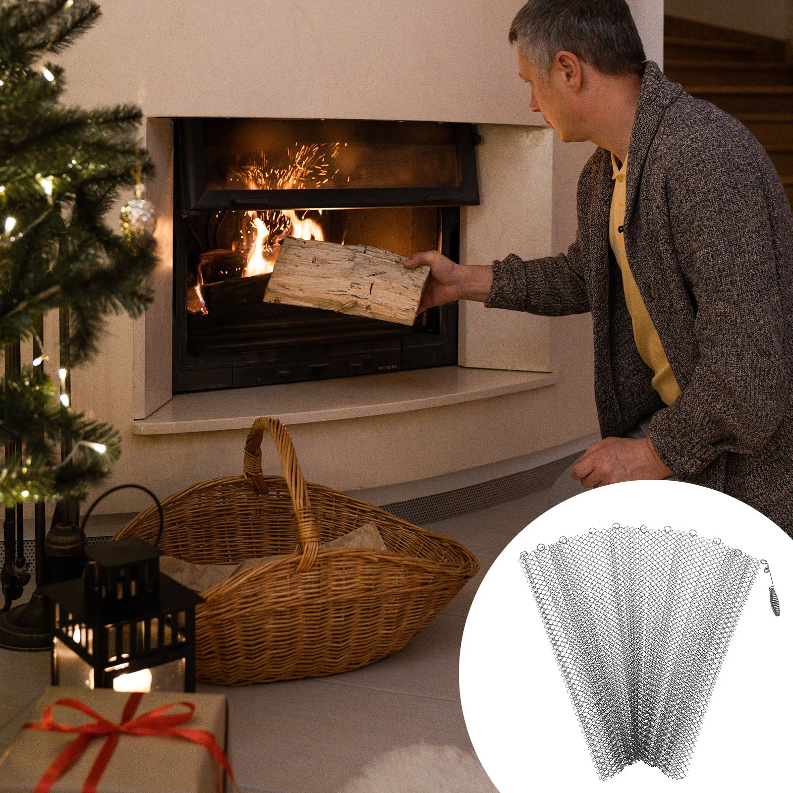 2 قطعة ستائر شاشة شبكية معدنية للوحة شبكة الموقد الحديد الموقد الشرر الحرس الستار لوحات شاشة الموقد