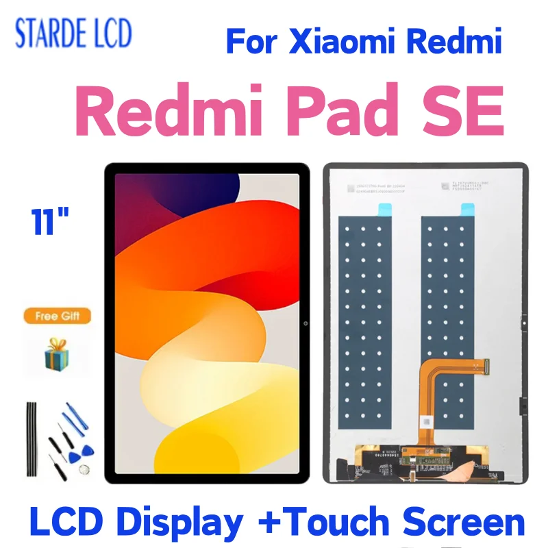 

11,0-дюймовый ЖК-дисплей для Xiaomi Redmi Pad SE, сменный преобразователь сенсорного экрана в сборе для Redmi Pad SE, запасная часть для ЖК-дисплея