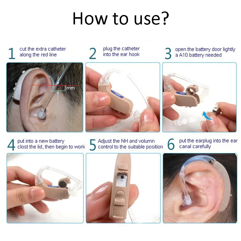 3 Sets BTE Hearing AIDS Accessories S/M/L