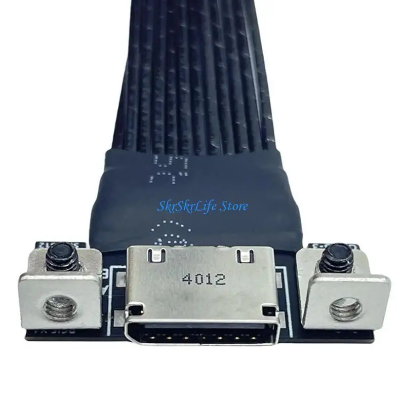 E65E M.2 to Oculink 4i Extension Cable PCIe4.0 Gen4 Silver Plated Cable for M.2 M NVME to SFF8611 Adapter Cable