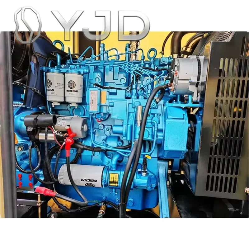YJD Industrial Silent Diesel Generator Open Frame 3 Phase Four Stroke 10-40kw Reliable Power Solution 50Hz ATS Remote Control