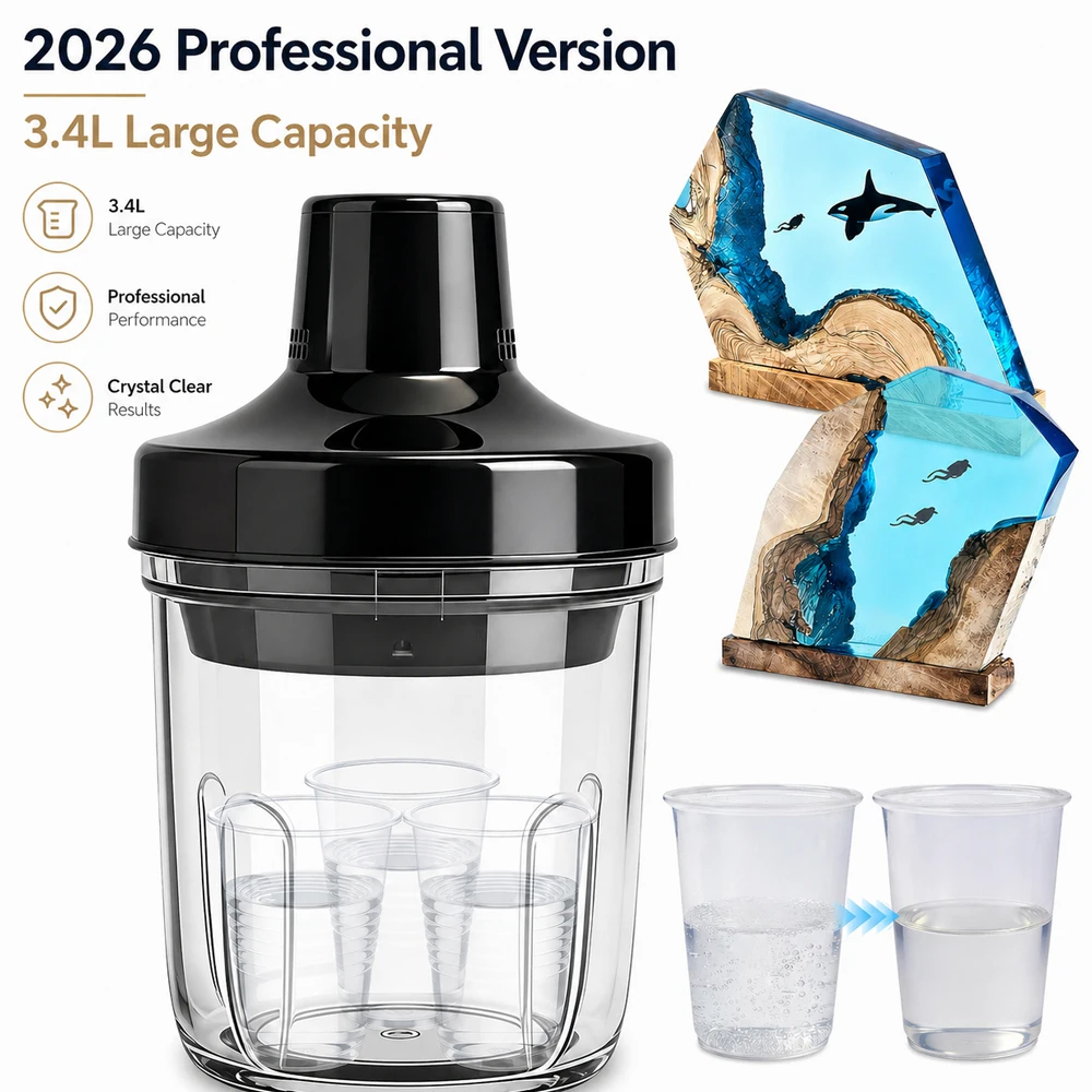 Large Capacity 3.4L Resin Bubble Remover Vacuum Chamber 96kPa High Pressure Epoxy Resin Bubble Remover Machine 99% Bubble Remove