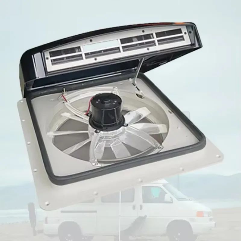 2025 New Arrival 360*360mm Durable and Waterproof Manual RV Roof Hatch with LED Light and Tail Hot Sale