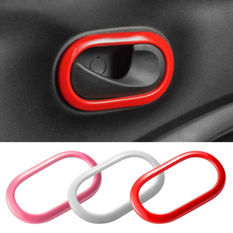 

Car Interior Door Handle Panel Trim Cover Inner Door Bowl Decoration Frame Sticker for Smart 453 Fortwo Forfour Auto Accessories