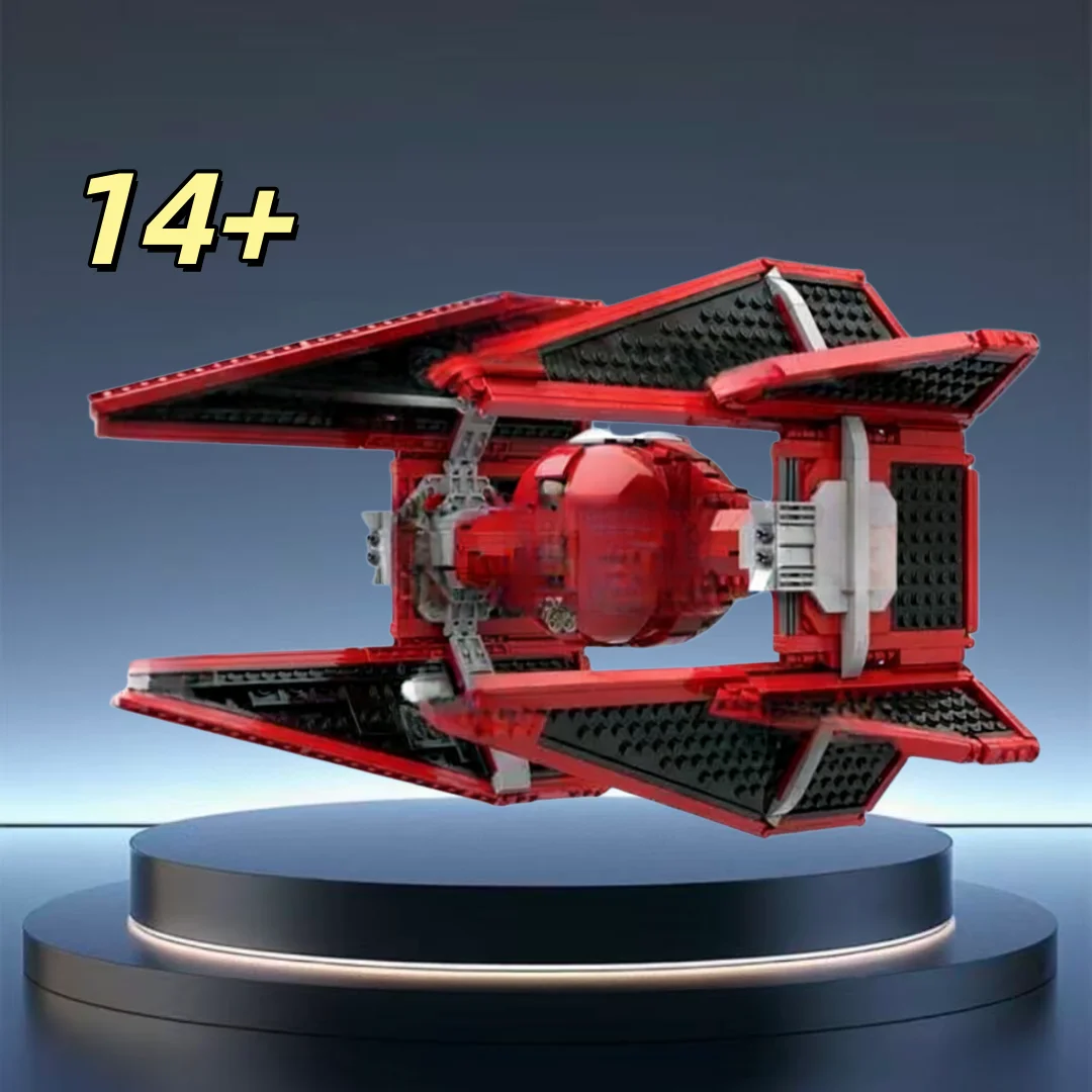 

496 particle sci-fi interceptor aircraft building blocks space interceptor fighter assembly model adult difficult DIY decoration
