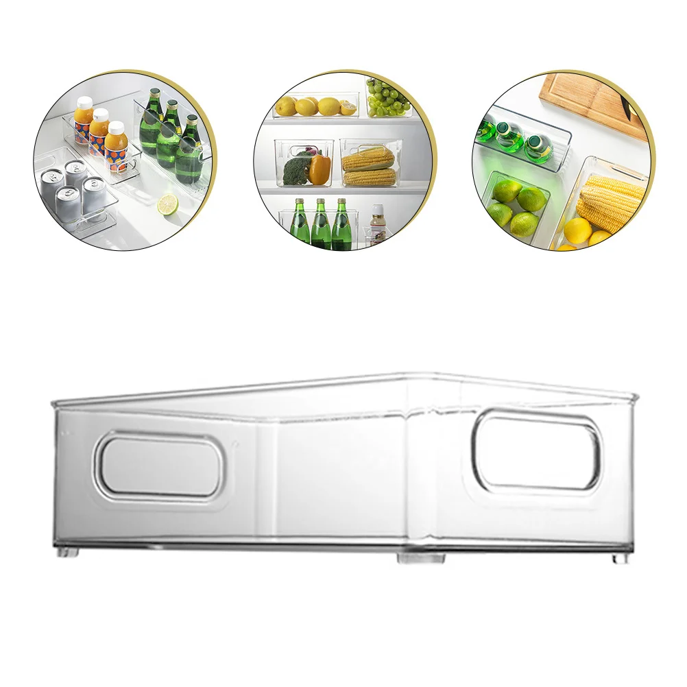 

Refrigerator Storage Box Clear Plastic Organizer Vegetable Fruit Container Fridge Drinks Bin Food Storage Organizer