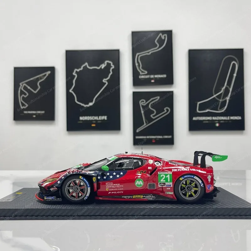 （In Stock）BBR 1/18 Ferrari 296 GT3 #21 #81 AF Corse 2025 IMSA Hawaii Dakar 24-hour Endurance Race, resin model car