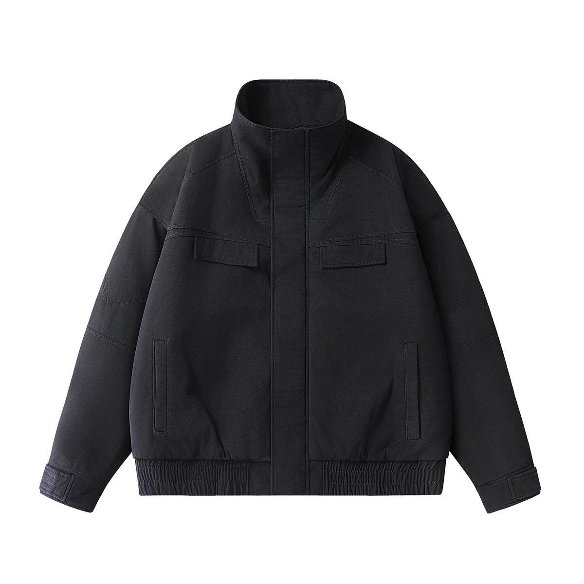 Men's Fashion Solid Color Jacket Parkas Men 2025 Winter New Long Sleeve Thick Outerwear Coats Simple Pocket Decoration Parkas