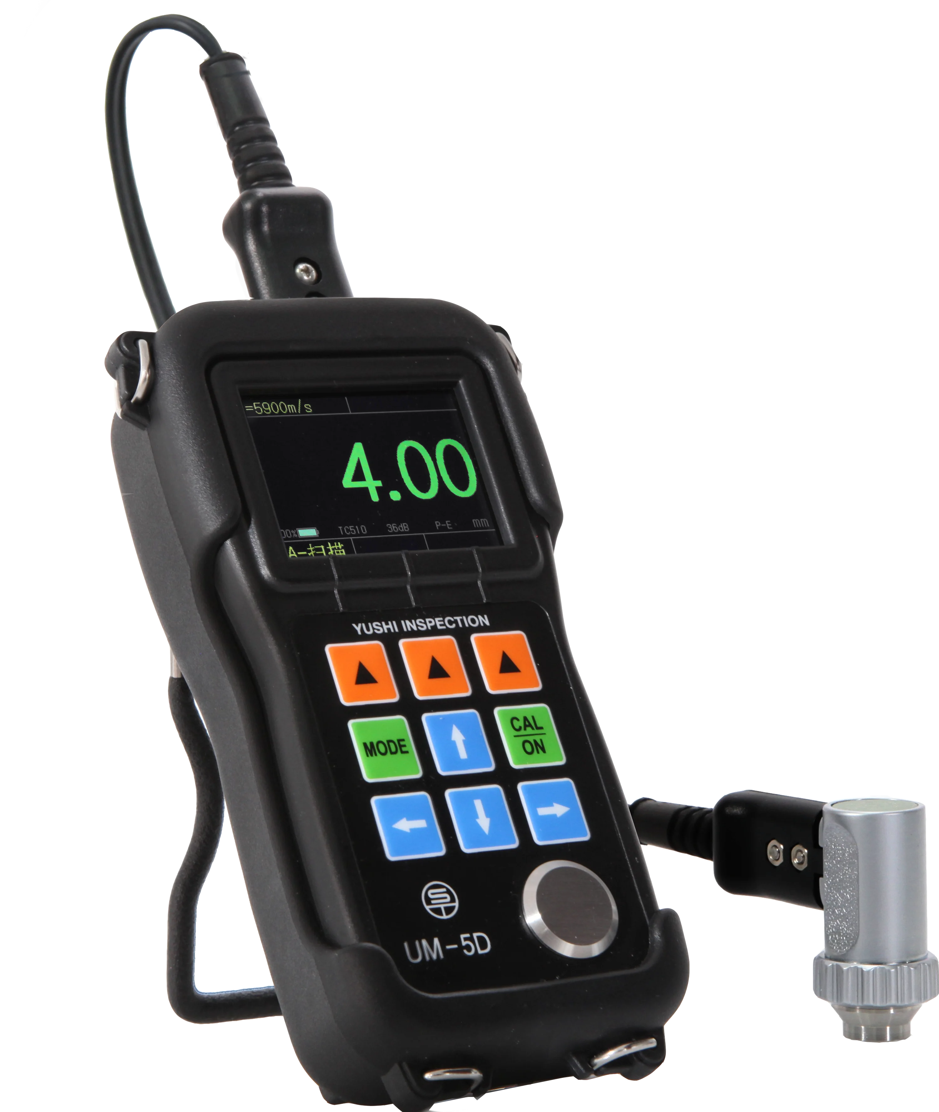 Yushi UM-5D A/B live Scan Through 8 mm Coating Digital Ultrasonic Thickness Gauge 0.5-508 Measurement Range Gain, Gate adjustabl