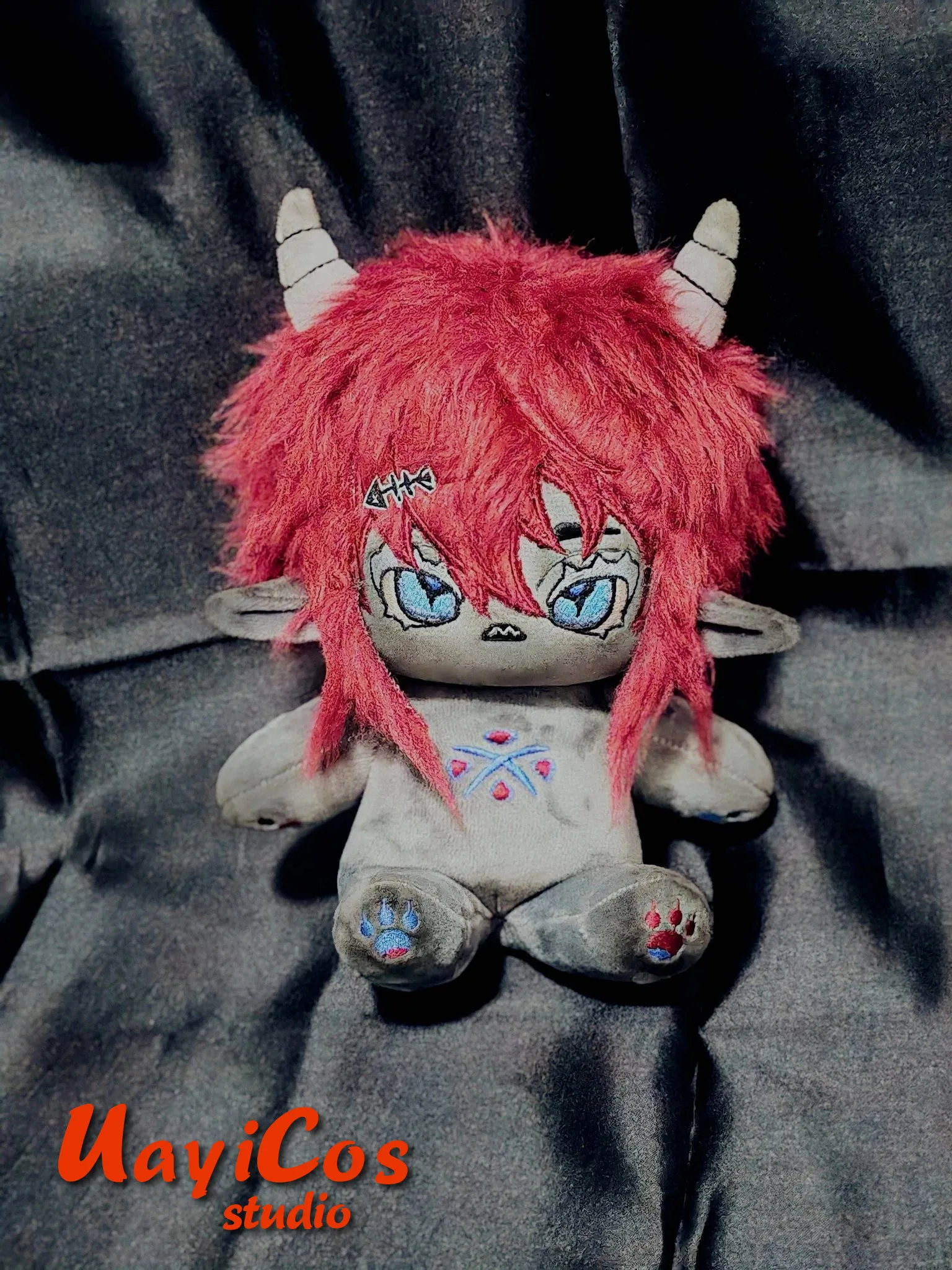 

Anime Su Hai Demon Red Hair Cartoon Animal 20CM Dark Plushie Plush Cotton Doll Clothes Figure Cosplay Toy For Kids Gifts