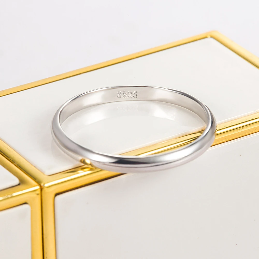 

Тонкие кольца из стерлингового серебра 925 пробы для женщин, минималистичные сверкающие модные легкие роскошные украшения на палец для пары для вечеринки