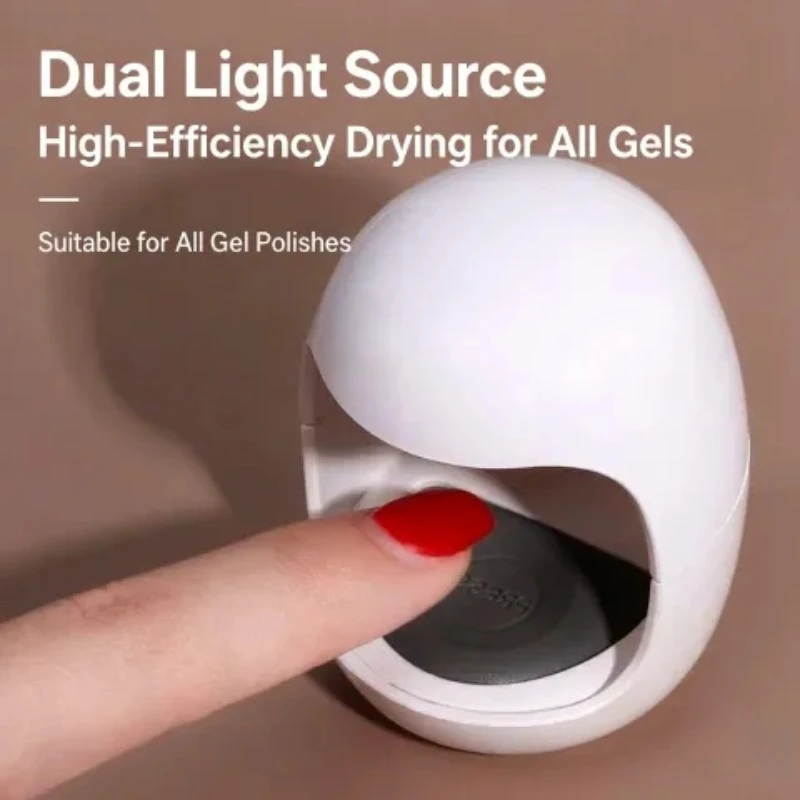 1pcs Mini Eggshell USB UV LED Nail Lamp 6W Auto Sensor Portable Quick Drying Portable Gel Nail Lamp Gel Curing with USB Free