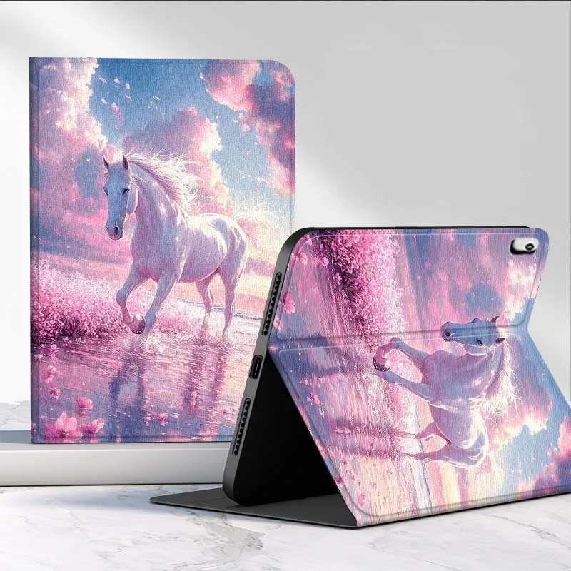 

Чехол для планшета с розовым дизайном в виде лошади для Huawei MediaPad MatePad Pro Air 12 X T5 T10S M6 M5 C5e SE 11 11.5 10.4 дюймов