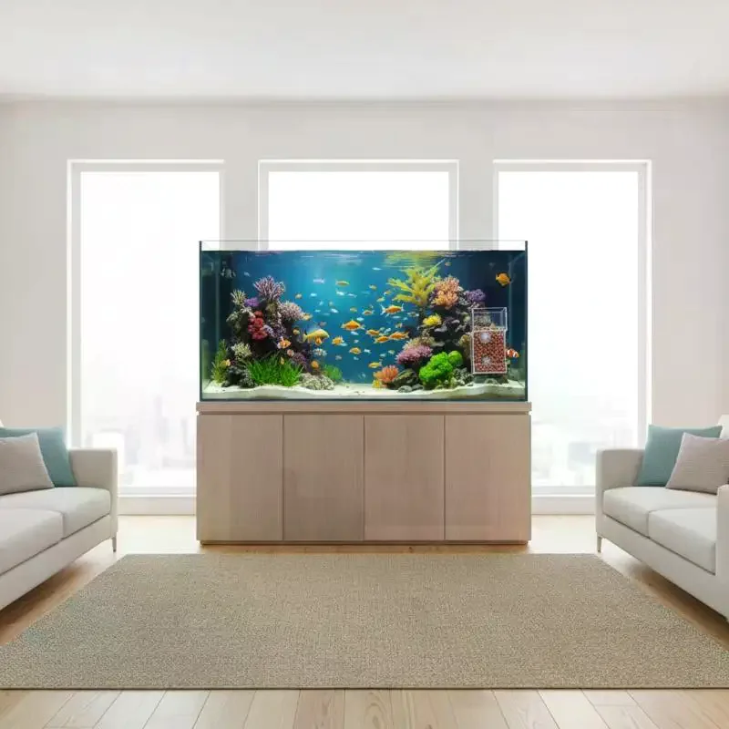 Fish Feeder For Aquarium 2025 New Fish Tank Dish Tray With Suction Cup Acrylic Fish Feeding Tube Fish Food Holder