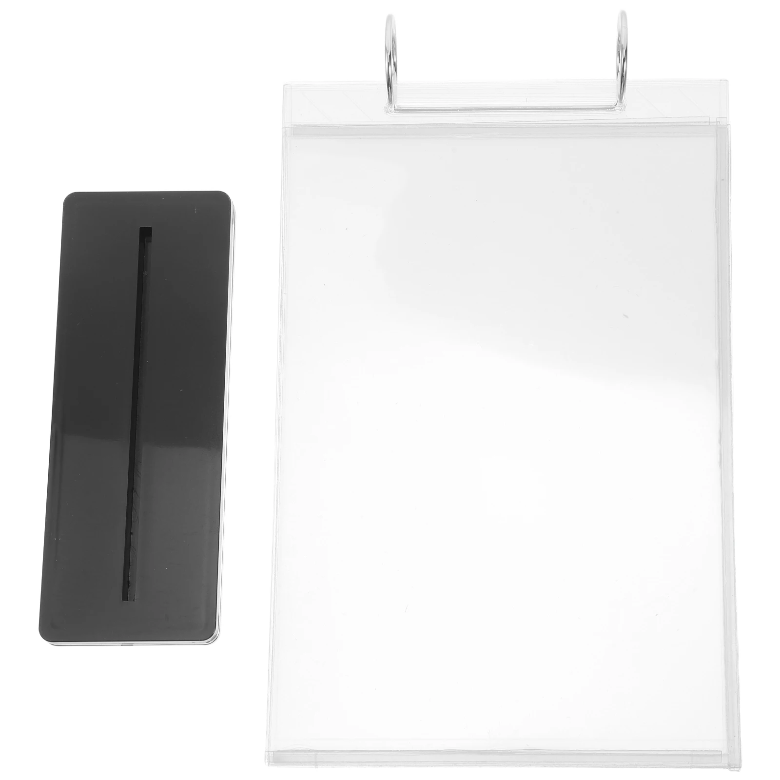 

Acrylic Flip Display Card Menu Stands A5 6 Pages Clear Stand for Restaurant Table Desktop ganizer Poster Sign Holder Menu