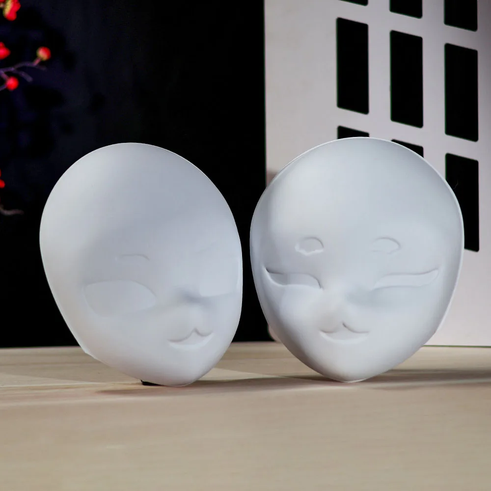 ด้วยเชือกหน้ากากแบบเต็มหน้า DIY หน้ากากพีวีซีหน้ากากสีขาวสําหรับงานปาร์ตี้แต่งตัวอุปกรณ์ประกอบฉากคอสเพลย์