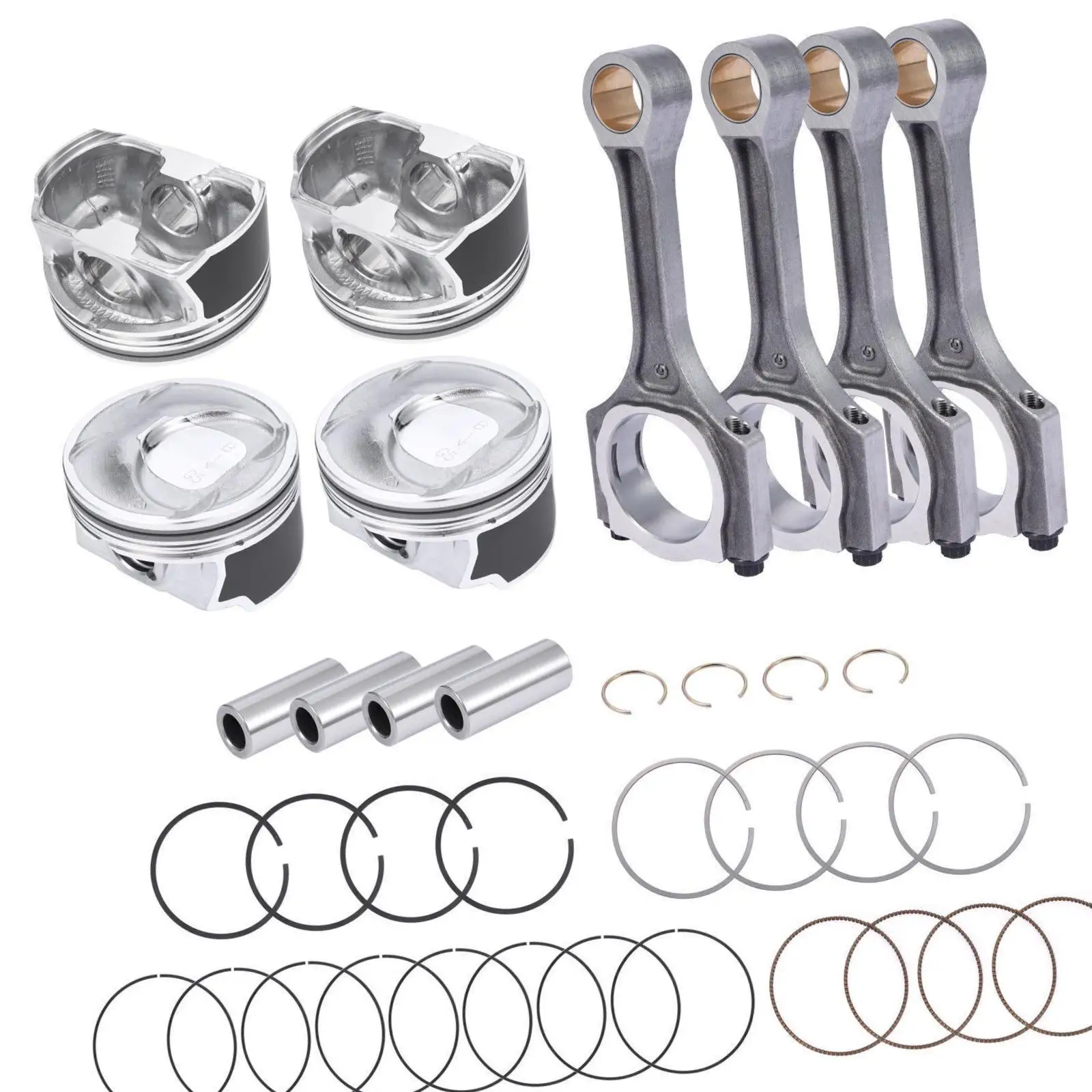 23040-2G200 234102G510 Engine Piston and Ring Set 234102G521 for Kia 2.4L 2011-2019 Replace Parts Professional Accessories