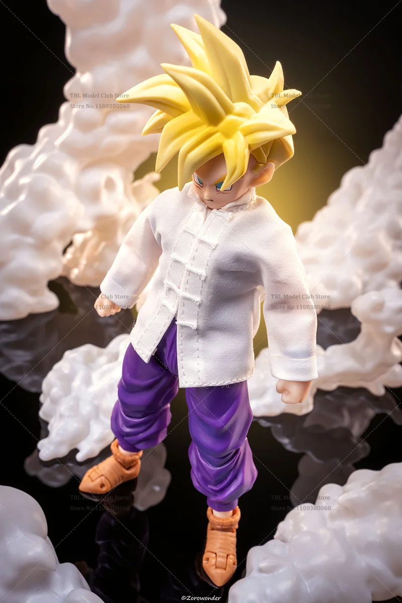 1/12 مقياس الملابس الذكور لعبة دراغون بول سوبر سايان سون جوهان الذهبي المحارب انمي ياباني ل SHF 6 بوصة عمل الشكل الجندي