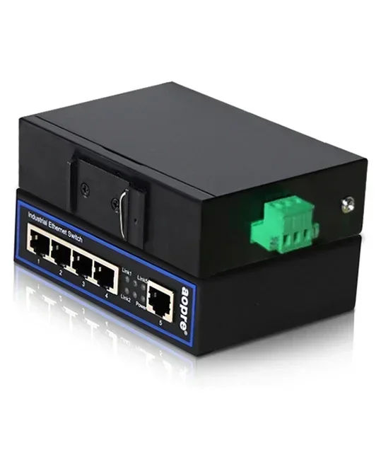 

Рельсовый промышленный сетевой коммутатор, 4-портовый, 5-портовый, 100-гигабитный коммутатор промышленного класса, OPB TE605F, неуправляемый концентратор POE