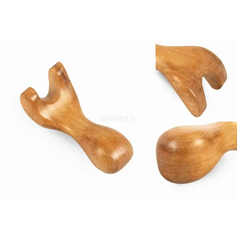 Natural sandalwood Y-shaped massager Fragrant wood acupuncture device, nose massage active Gu Sha board