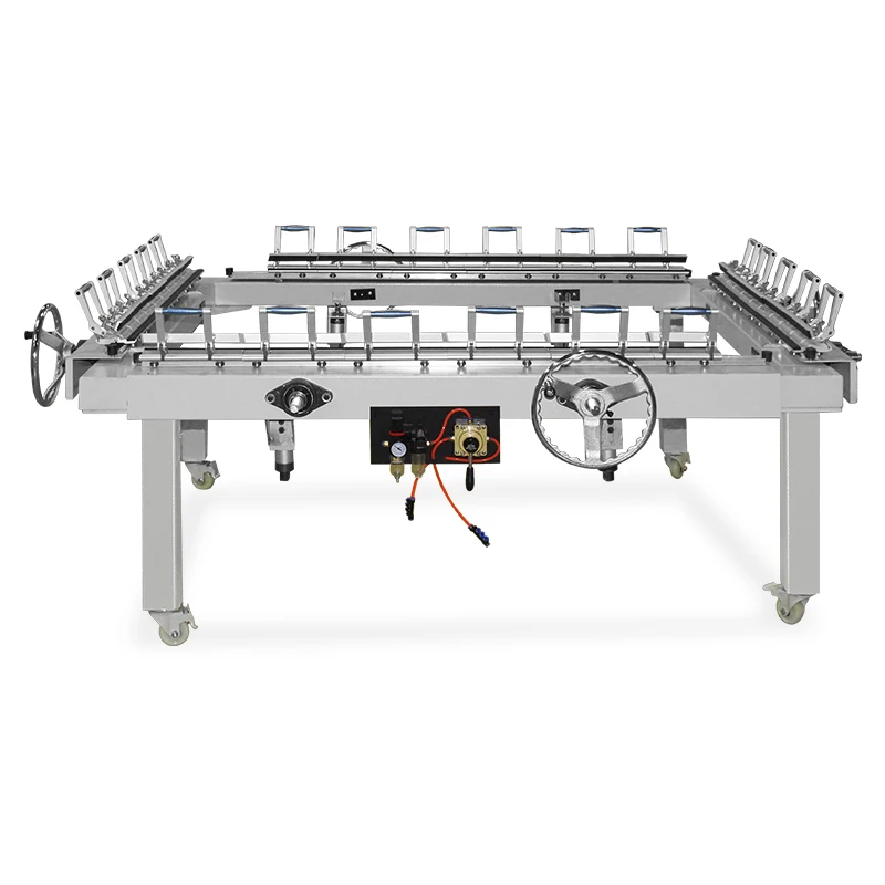 Pneumatic Double Clamp Screen Printing Stretching Machine Silk Mesh Tighten Machine for Screen Printing