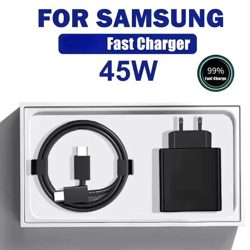 PD 45 واط USB C شاحن سريع عالي السرعة شحن الهاتف الخليوي الجدار محول لسامسونج غالاكسي S24 S23 الترا ملاحظة آيفون 15 شاومي 14