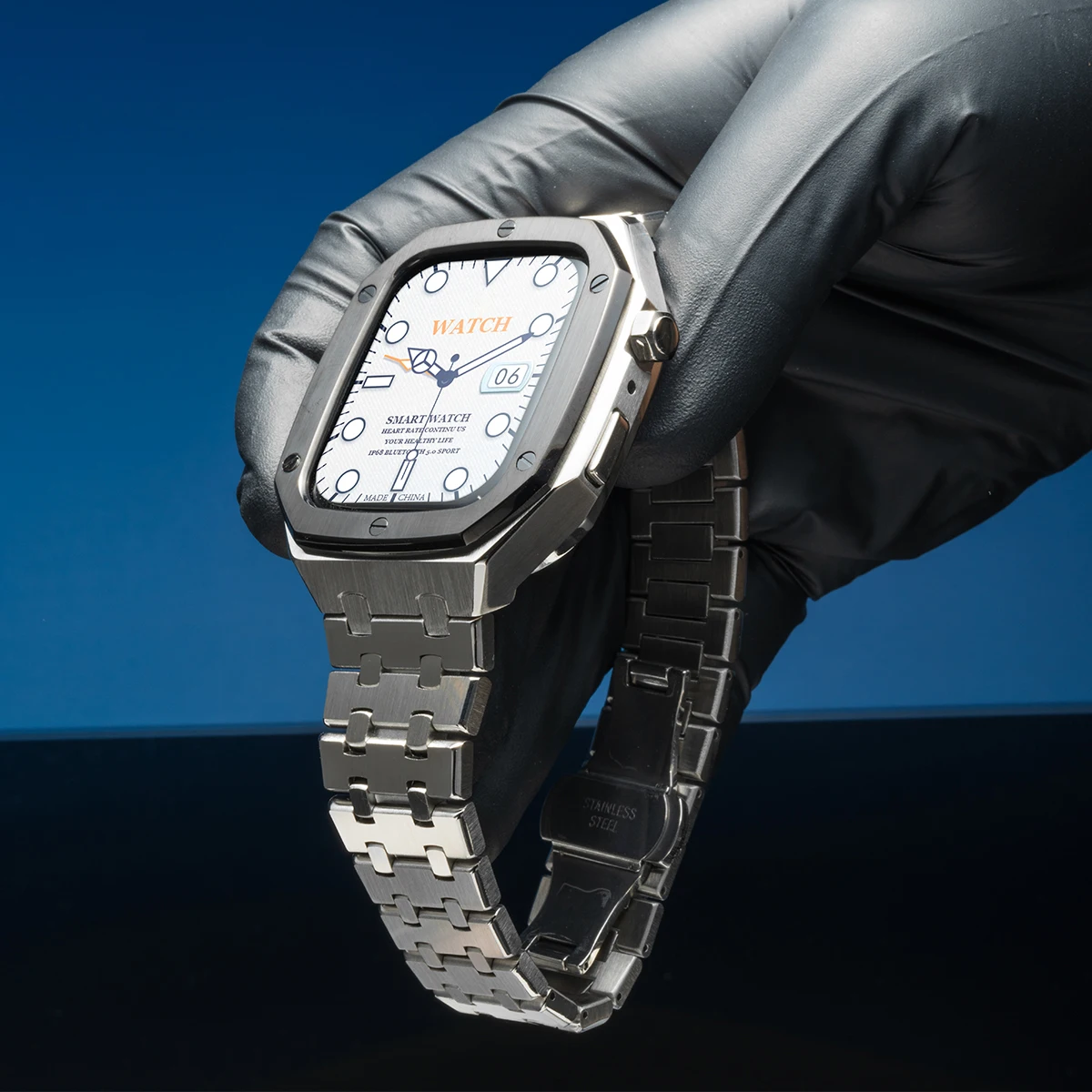 Modification Mod Kit for Apple Watch 9 8 7 Luxury Case Strap 45mm 44mm Metal Bezel Frame for iwatch Series 6 5 4 SE Accessories