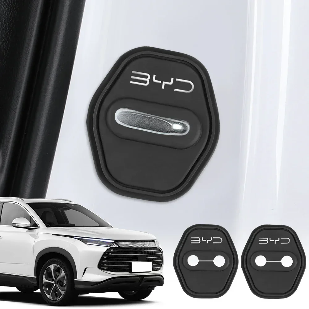 4Pcs Car Door Lock Cover Protector Anti-Rust Sticker For BYD Atto 3 Yuan Plus Song Plus Dolphin Seal Han Tang Qin