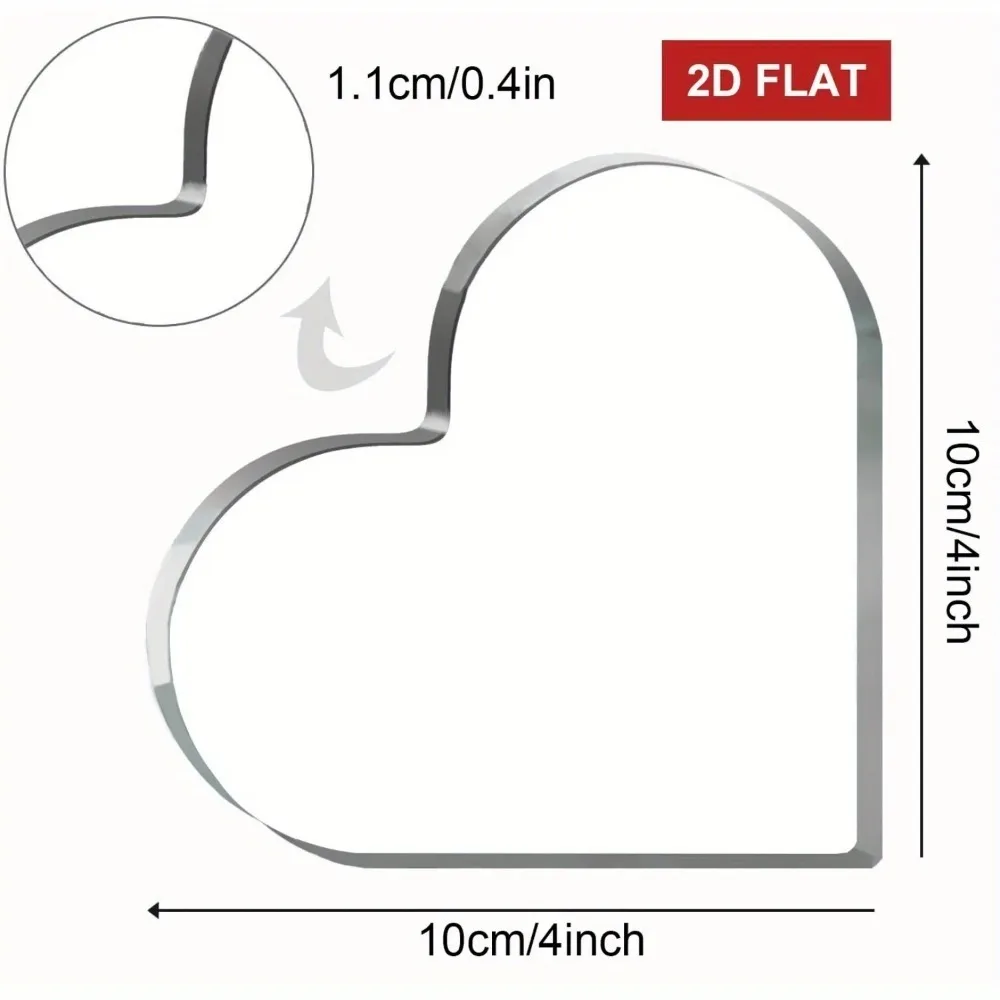 CIFBUY Metal Wall Art 2D Flat Heart Shaped Acrylic Ornament  Best Grandma Birthday Christmas Gift for Mom Wife Parents Home Sign