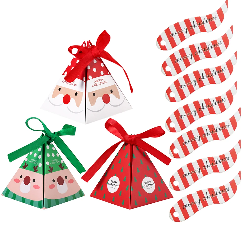 

1 set Tree Christmas Gift For Children Shaped Candy Boxes Chrsitmas Candy Box for Party Children Gift Christmas