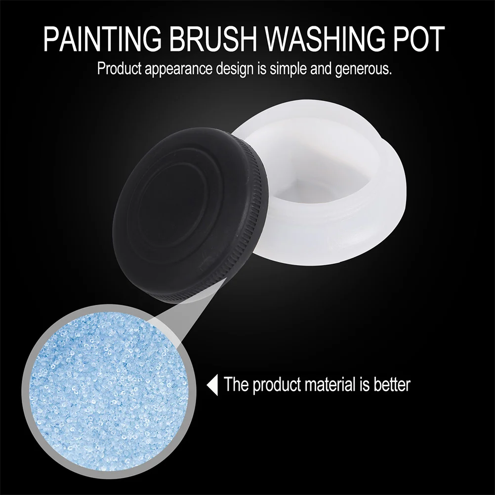 

2Pcs Oil Palette Cups Mini Reusable Leakproof Painting Brush Cleaning Container Palette Cups Portable Pigment Mixing Holder