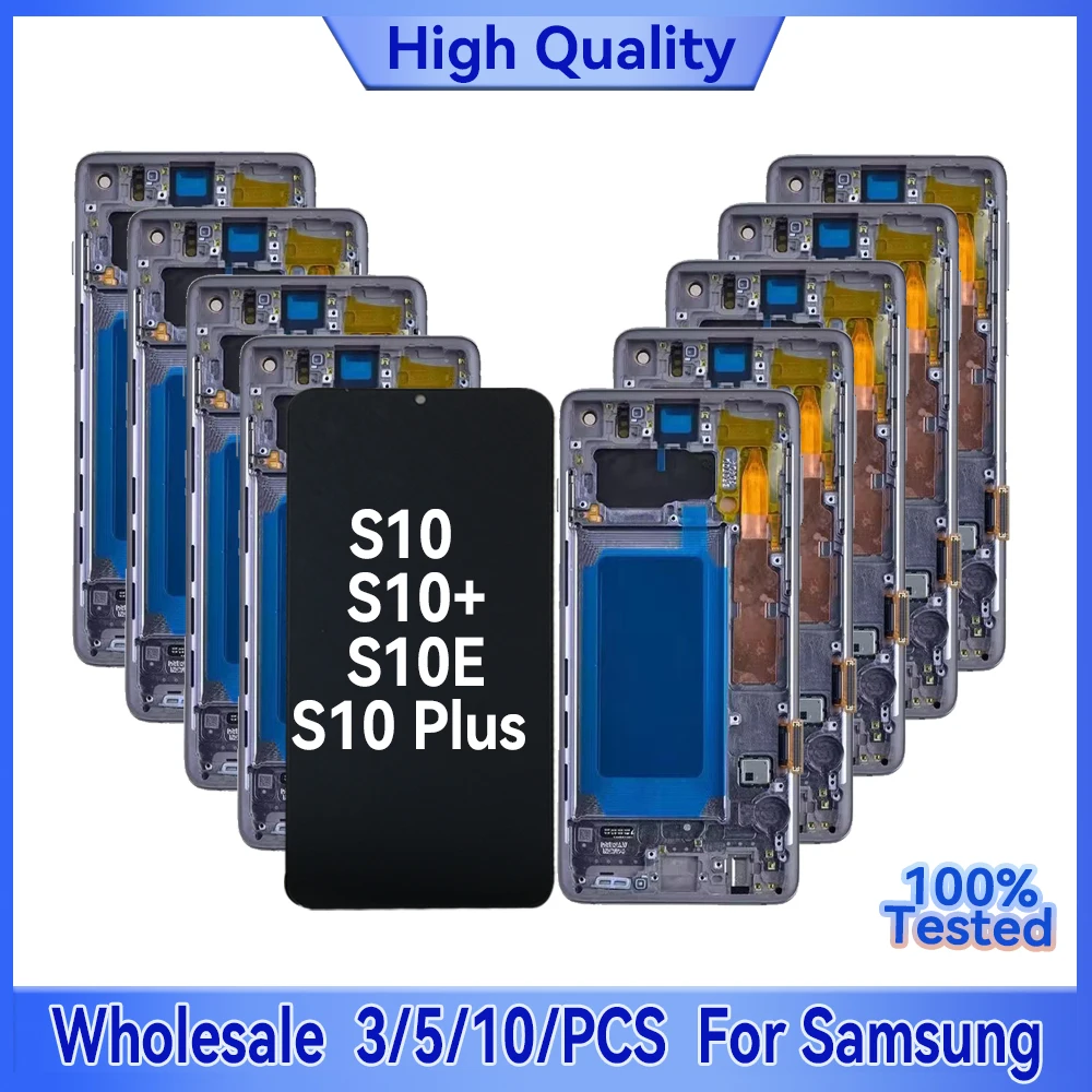 

Wholesale 5/10 Pieces/Lot For Samsung S10/S10 plus/S10+/S10E Lcd Display Screen With Touch Assembly TFT