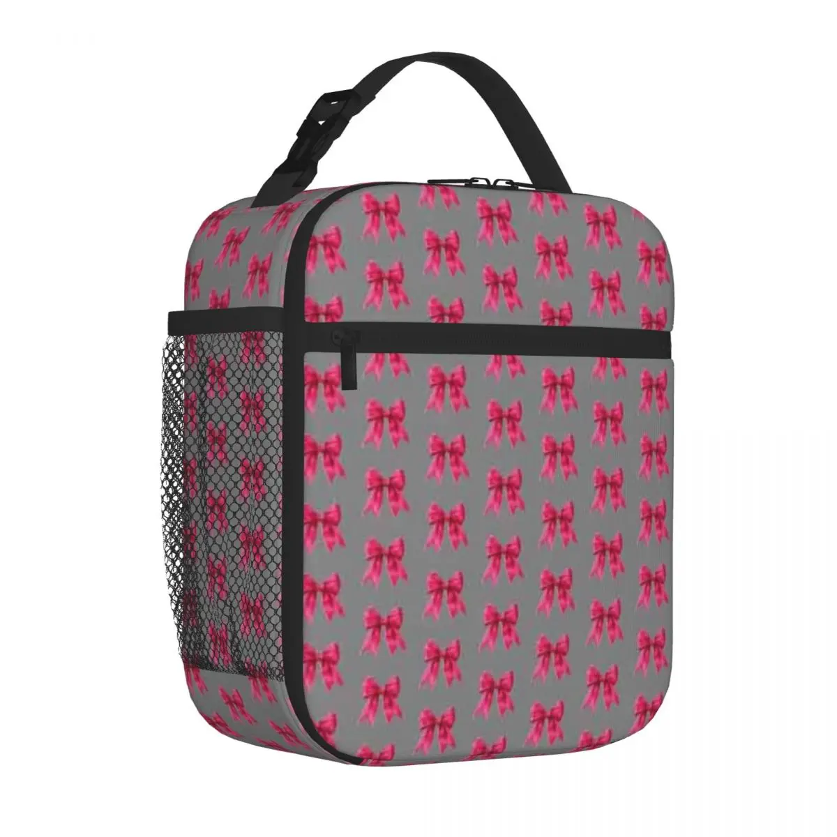 Bestselling Bright Pink Bow Patchwork Meal Bag Shift Work Snack Bag