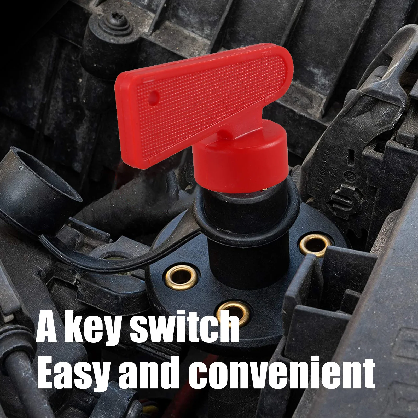 Car Battery Power Switch Disconnect Isolator Circuit Breaker Main Switch Kill Cut-off Switch Insulated Rotary Switch Key Truck