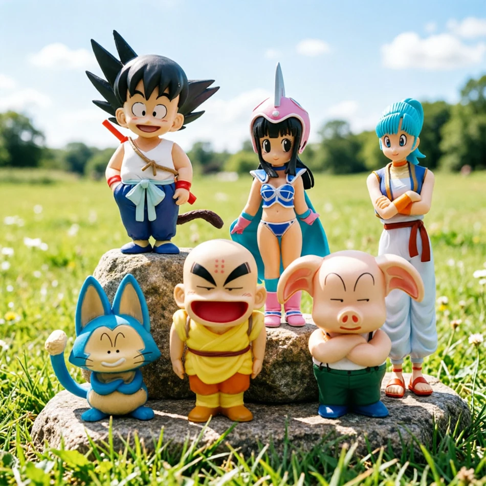 9-22cm Anime Dragon Ball Figur Super Son Goku/Krillin/Bulma Actionfigur Kawaii PVC-Modell Sammlerstück Dekoration Puppe Spielzeug Geschenke