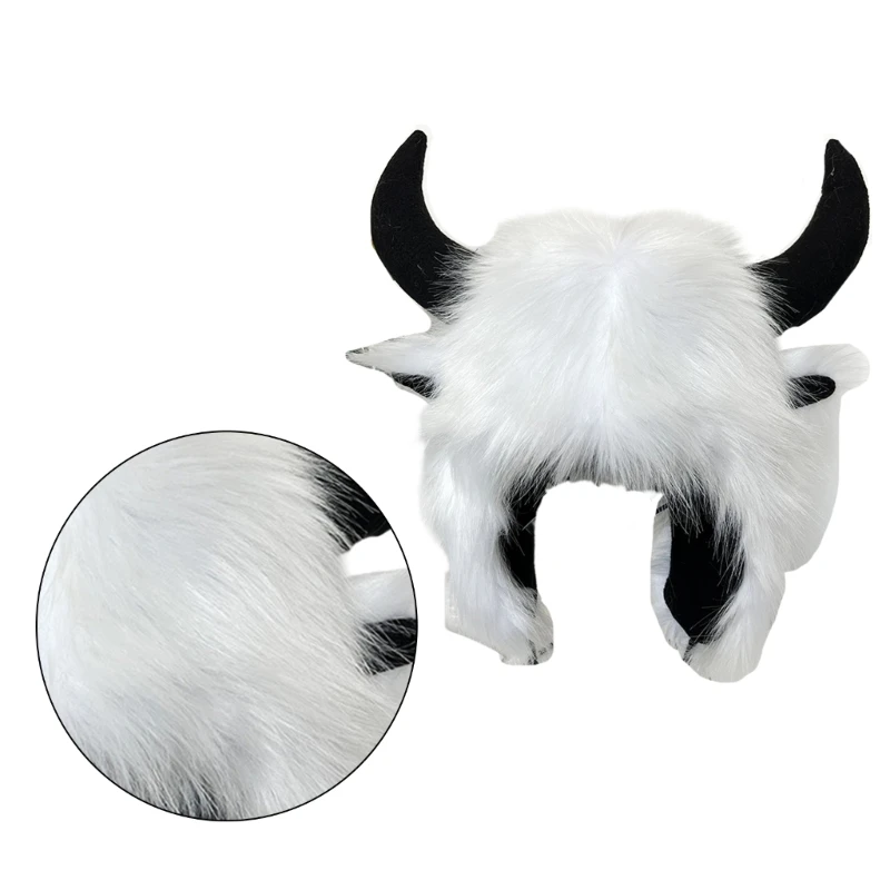 Winter Headwear with Cool Horns Suitable for Stage Shows Halloween Cosplay Dropsale