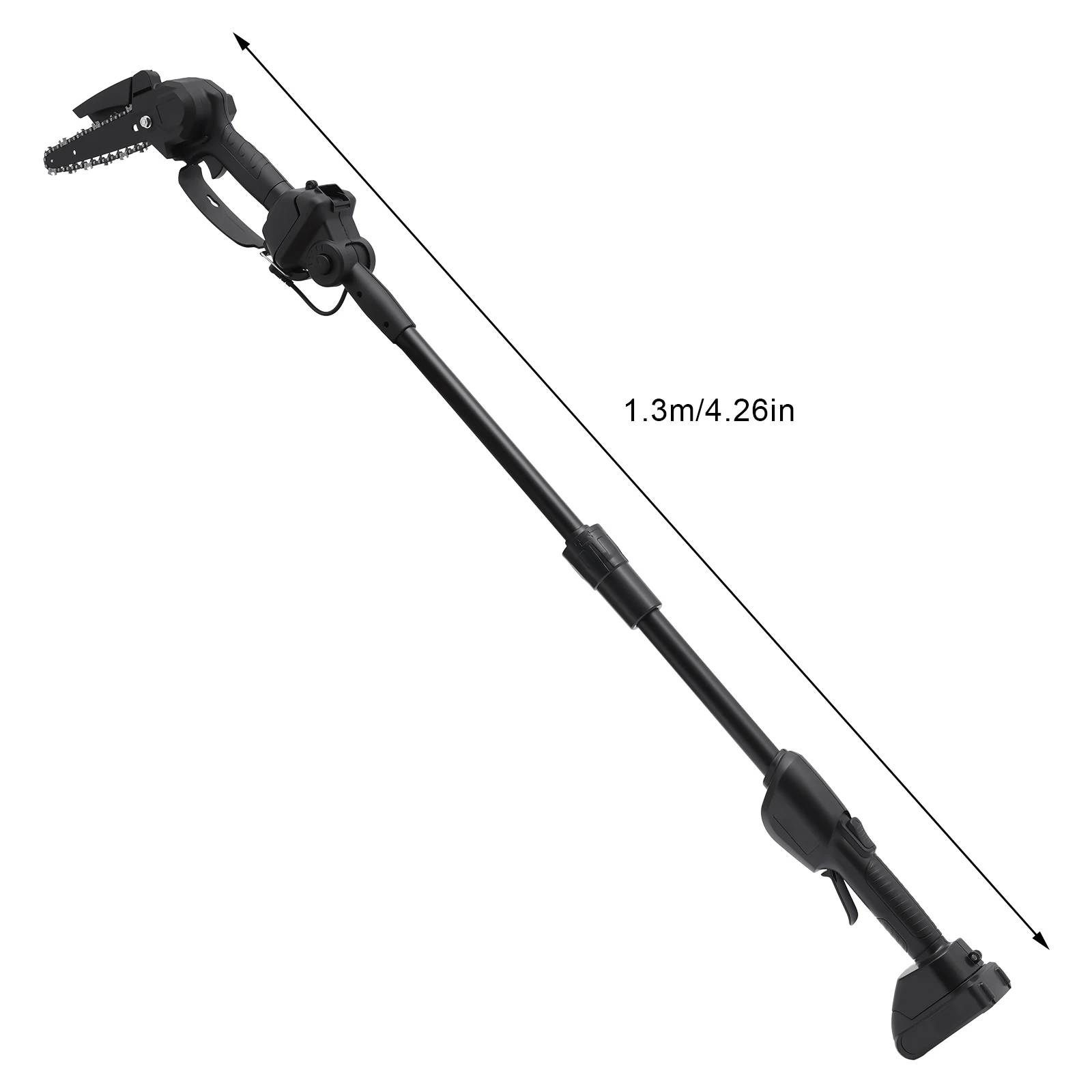 منشار عمود لاسلكي 2 في 1، مقلم شجرة تلسكوبي طويل المقبض، منشار لاسلكي طويل الذراع، مناسب لقطع الخشب وتقليم الحدائق