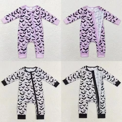 Wholesale Boy Girl Long Sleeves Bats Jumpsuit Kids Toddler Zipper One-piece Children Newborn Halloween Romper Clothes