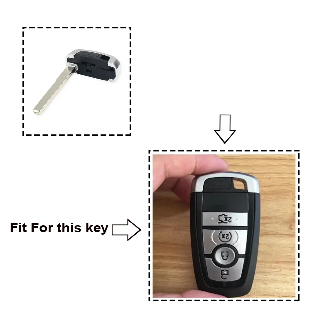 KEYYOU Remote Small Car Key Insert Blade For Ford Ford Edge Explorer Expedition Fusion Mondeo 2017 2018 Auto Uncut Emergency Key