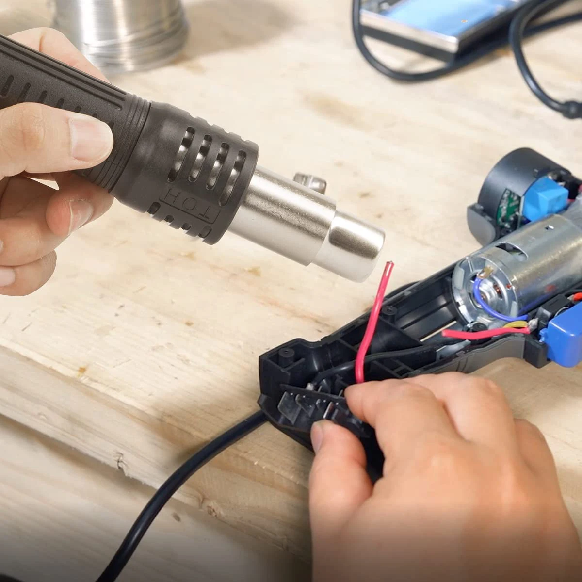 Không Khí Nóng Làm Lại Ga 120V Màn Hình Hiển Thị Kỹ Thuật Số Súng Bắn Nhiệt Với 3 Bộ Lưu Trữ Nhiệt Độ Và Chế Độ Ngủ Luồng Không Khí PROSTORMER