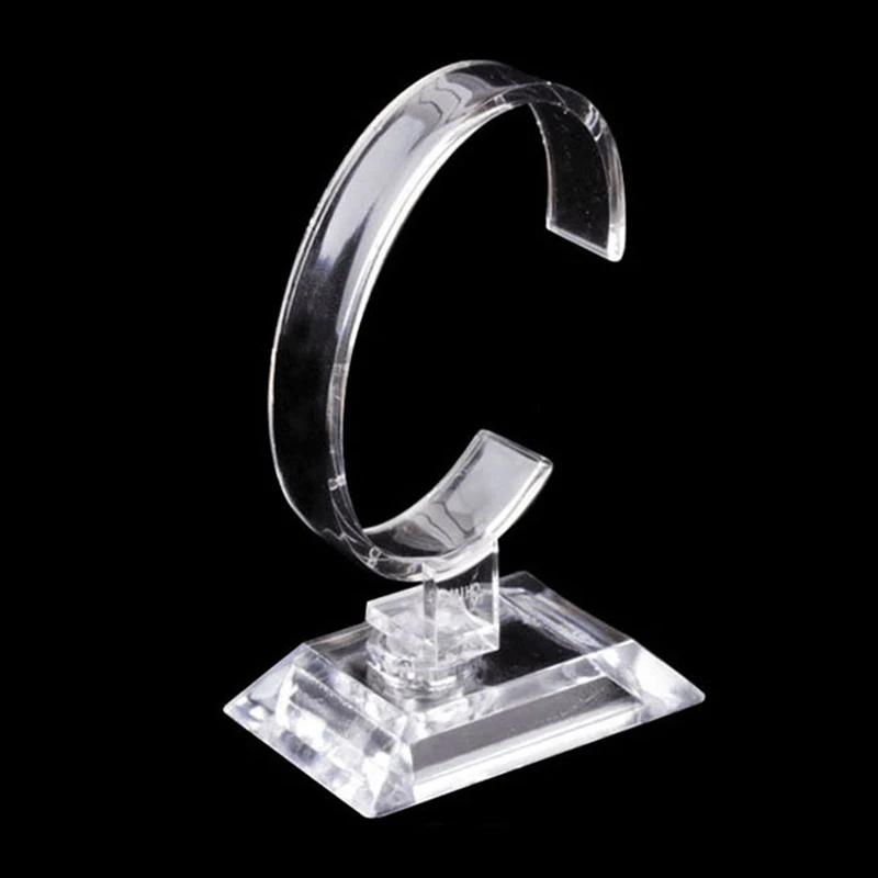 10CM Plastic Wrist Watch Display Rack Holder Sale Show Case Stand Tool Clear Jewelry Packaging Total Height Watch Display Stand