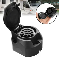 13 Pin Euro Plastic Trailer Socket Car Accessories Caravans 13 Pole Tow Bar Towing Socket Plug 12V Electrical Connector Adapter