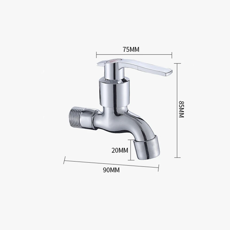 1PC Quick Opening Faucet Net Nozzle 1/2\' 3/4’ Water Inlet Port Mop Pool Faucet Znic