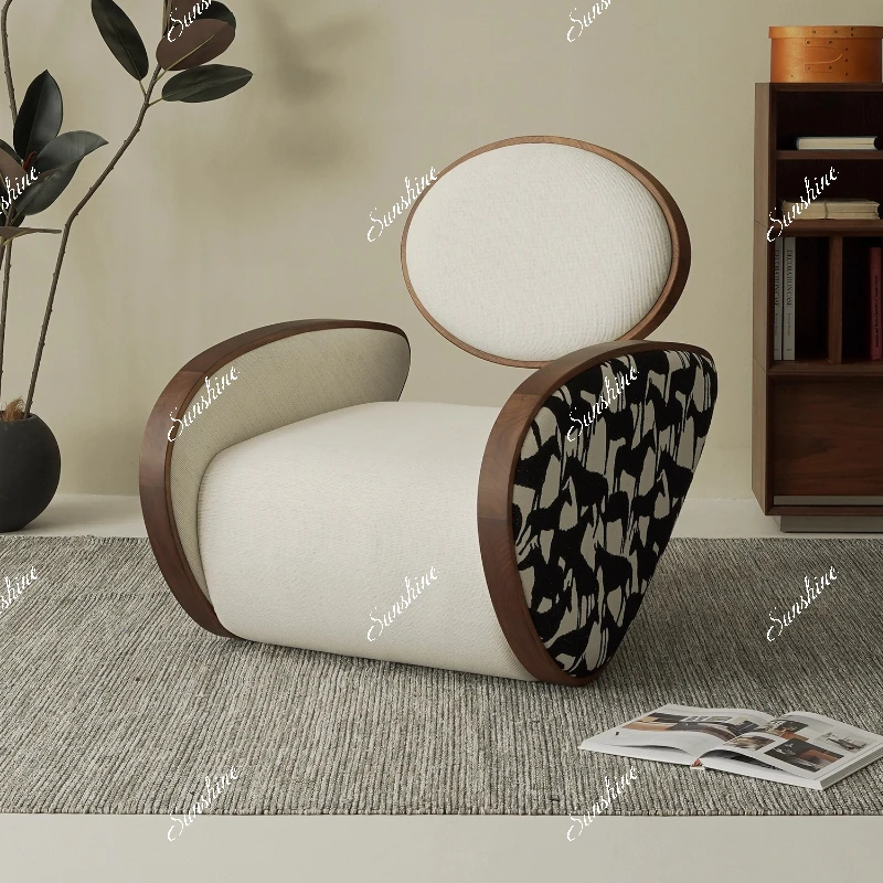 

French retro art single sofa leisure creative bedroom reading chair